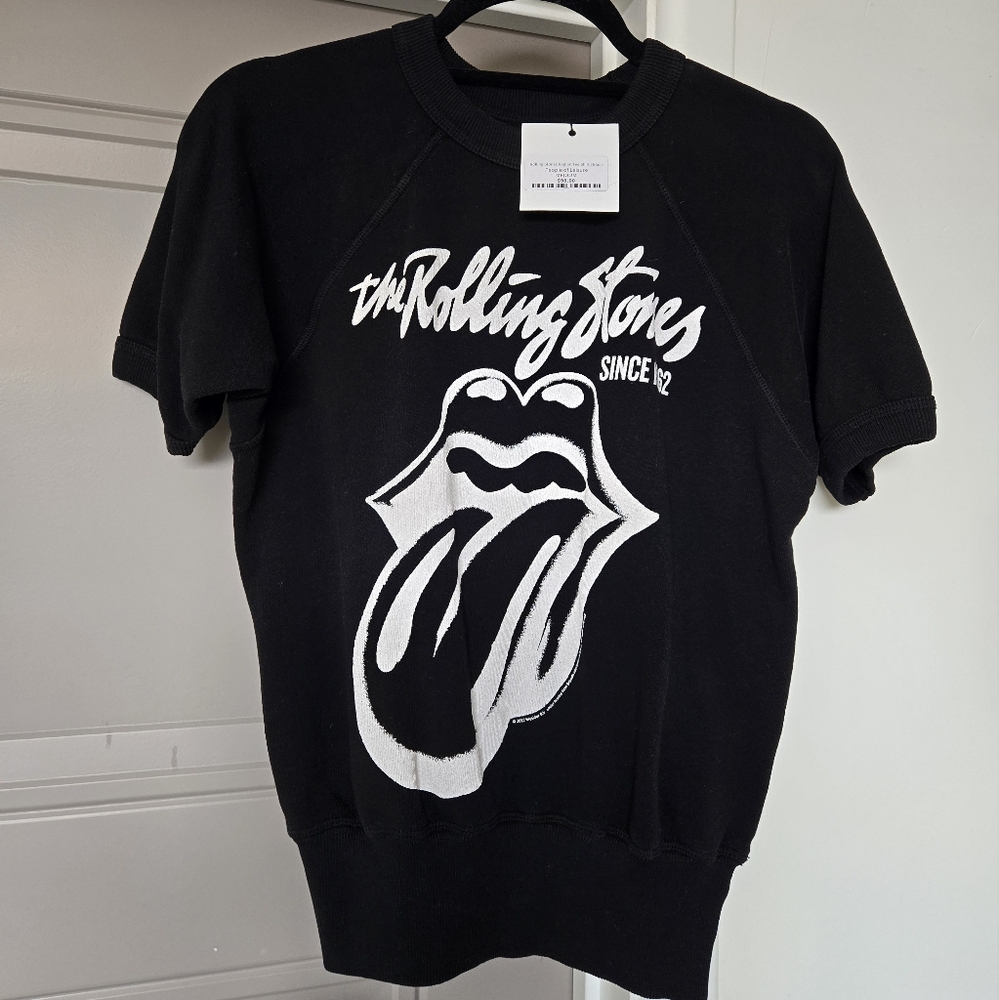 People Of Leisure Rolling Stones Black Graphic Sweater Tee